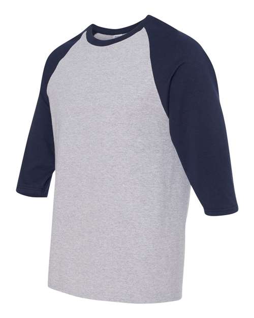 Gildan Heavy Cotton™ Raglan Three-Quarter Sleeve T-Shirt 5700 Custom Embroidered Business Logo