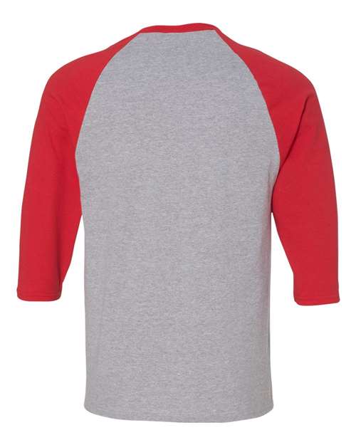 Gildan Heavy Cotton™ Raglan Three-Quarter Sleeve T-Shirt 5700 Custom Embroidered Business Logo