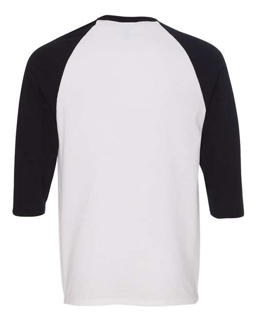 Gildan Heavy Cotton™ Raglan Three-Quarter Sleeve T-Shirt 5700 Custom Embroidered Business Logo