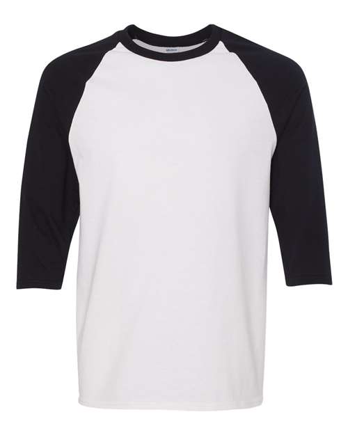 Gildan Heavy Cotton™ Raglan Three-Quarter Sleeve T-Shirt 5700 Custom Embroidered Business Logo