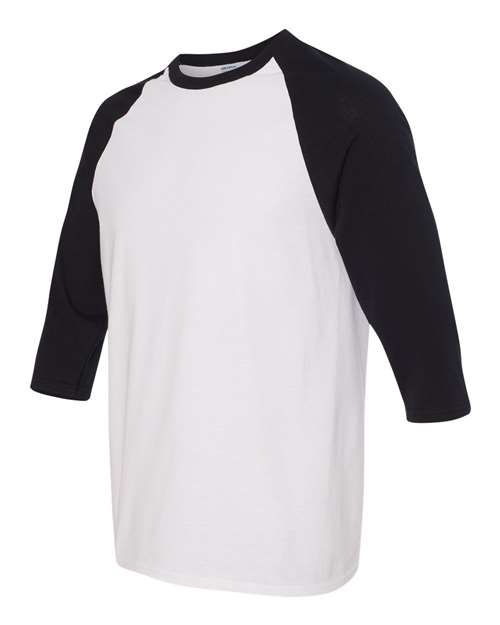 Gildan Heavy Cotton™ Raglan Three-Quarter Sleeve T-Shirt 5700 Custom Embroidered Business Logo
