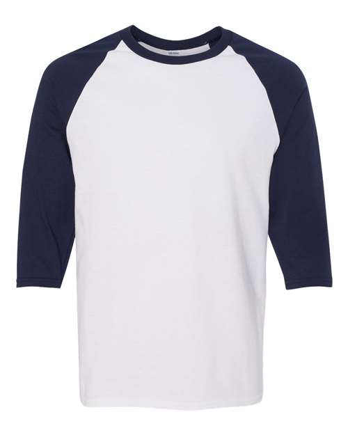 Gildan Heavy Cotton™ Raglan Three-Quarter Sleeve T-Shirt 5700 Custom Embroidered Business Logo