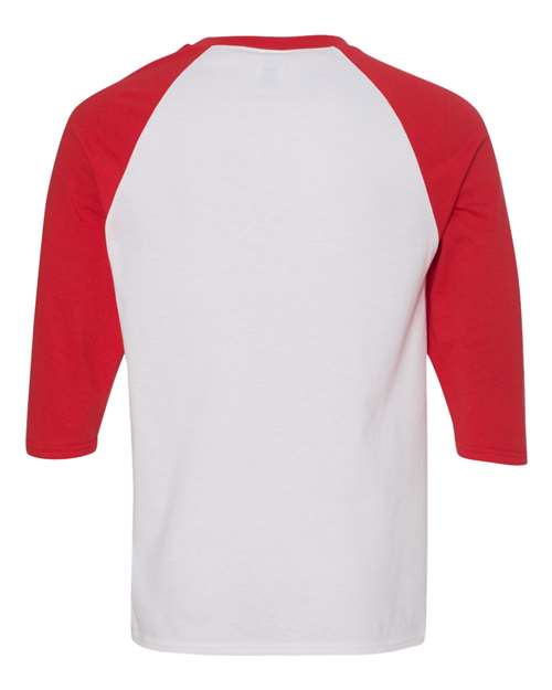 Gildan Heavy Cotton™ Raglan Three-Quarter Sleeve T-Shirt 5700 Custom Embroidered Business Logo