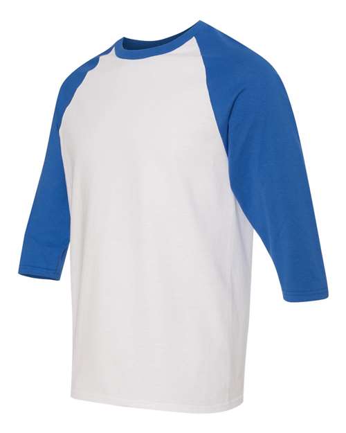 Gildan Heavy Cotton™ Raglan Three-Quarter Sleeve T-Shirt 5700 Custom Embroidered Business Logo
