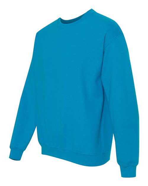 Gildan Heavy Blend™ Crewneck Sweatshirt 18000 Sapphire Custom Embroidered Business Logo