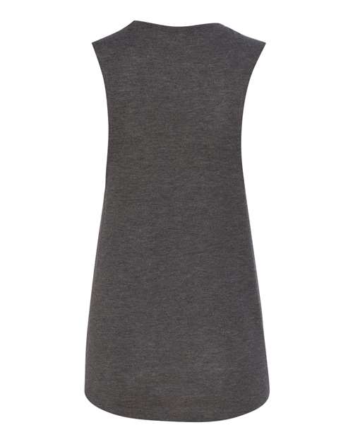 BELLA + CANVAS Women's Flowy Scoop Muscle Tank 8803 Dark Grey Heather