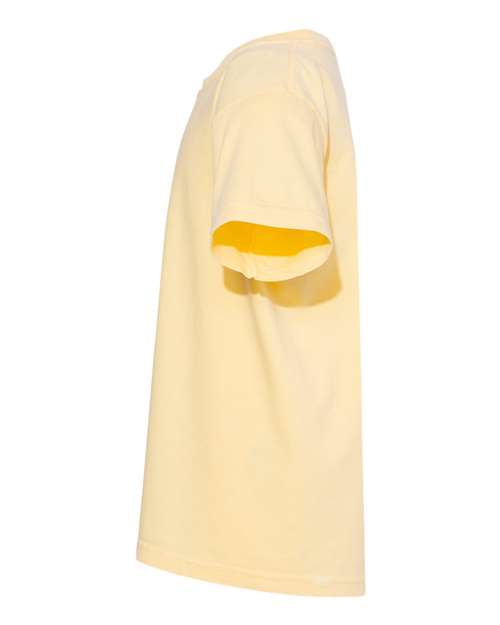 Comfort Colors Garment-Dyed Youth Heavyweight T-Shirt 9018 Butter Custom Embroidered Business Logo