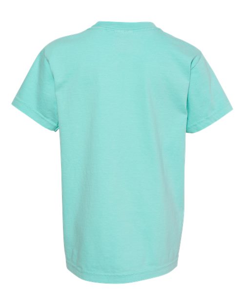 Comfort Colors Garment-Dyed Youth Heavyweight T-Shirt 9018 Butter Custom Embroidered Business Logo