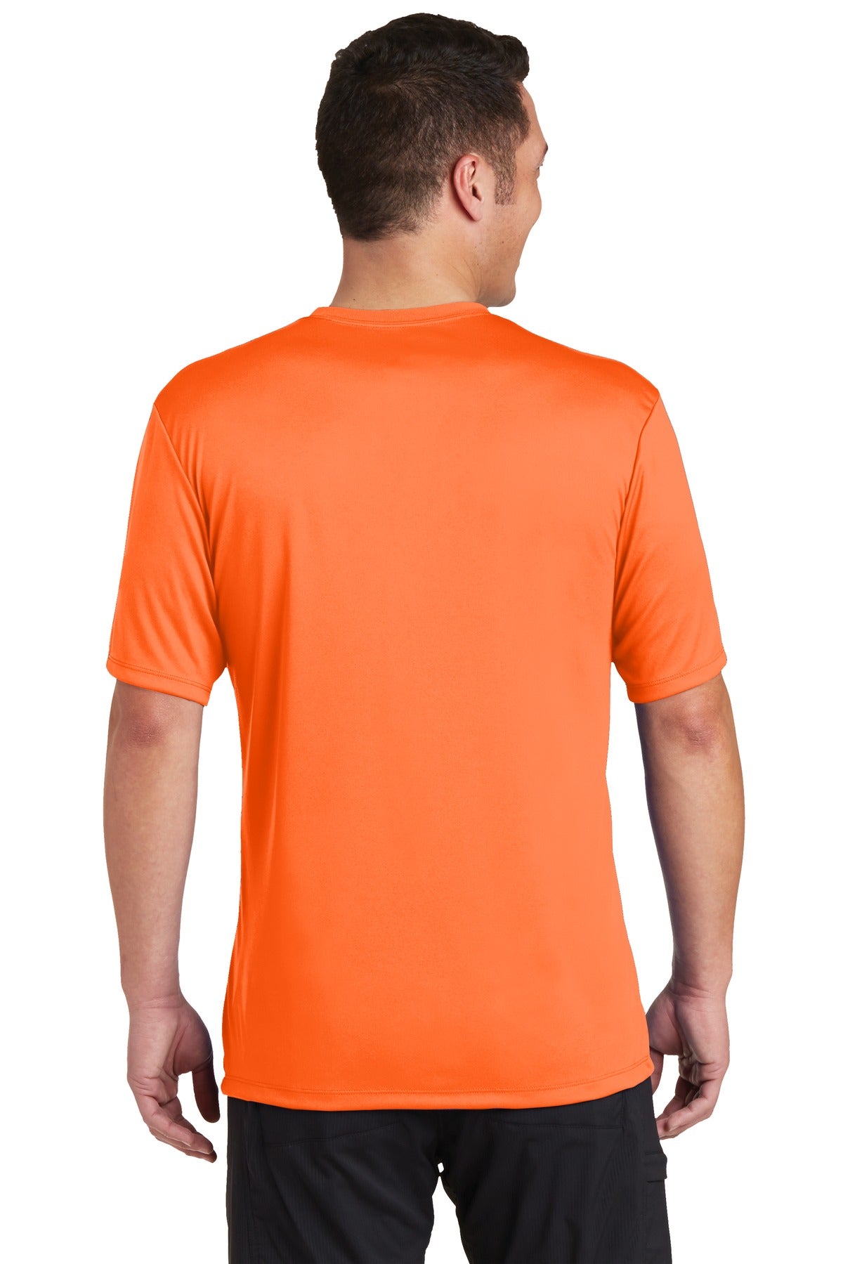 Custom Embroidered Hanes Cool Dri Performance T-Shirt. 4820,Safety Orange
