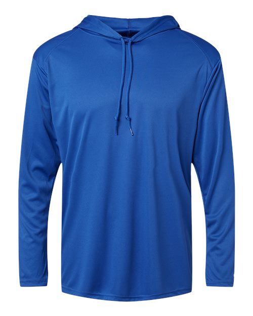 Badger B-Core Hooded Long Sleeve T-Shirt 4105 Royal