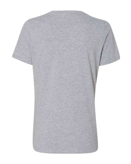 BELLA + CANVAS Women's Relaxed Heather CVC V-Neck Tee 6405CVC Custom Embroidered Business Logo
