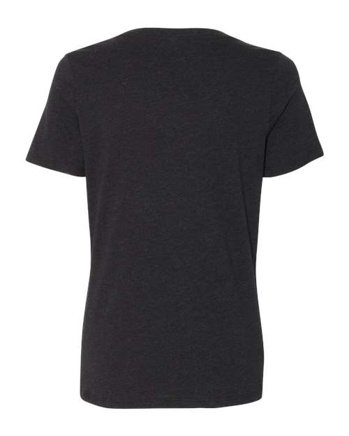 BELLA + CANVAS Women's Relaxed Heather CVC V-Neck Tee 6405CVC Custom Embroidered Business Logo