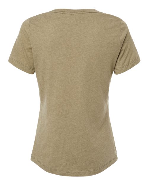 BELLA + CANVAS Women's Relaxed Heather CVC V-Neck Tee 6405CVC Custom Embroidered Business Logo