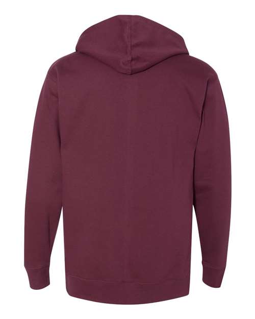 Independent Trading Co. Midweight Hooded Sweatshirt SS4500 Maroon Custom Embroidered Business Logo