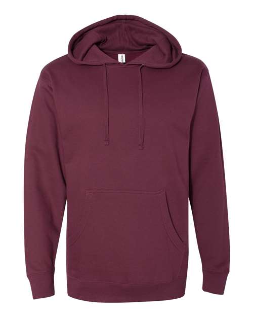 Independent Trading Co. Midweight Hooded Sweatshirt SS4500 Maroon Custom Embroidered Business Logo