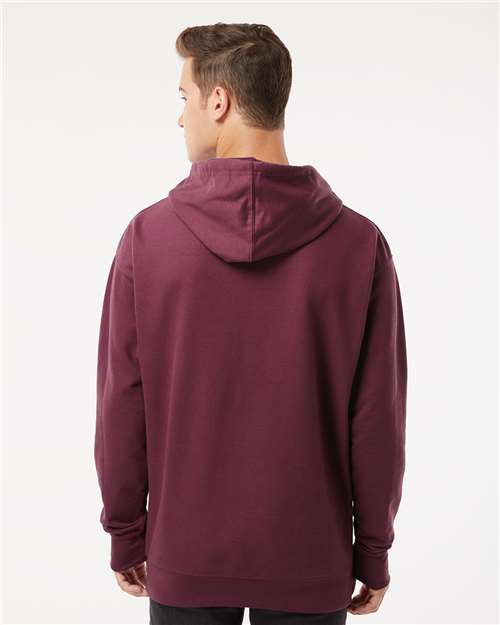 Independent Trading Co. Midweight Hooded Sweatshirt SS4500 Maroon Custom Embroidered Business Logo