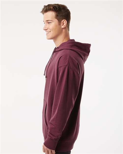 Independent Trading Co. Midweight Hooded Sweatshirt SS4500 Maroon Custom Embroidered Business Logo