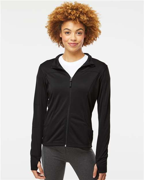 Independent Trading Co. Women's Poly-Tech Full-Zip Track Jacket EXP60PAZ Custom Embroidered Business Logo