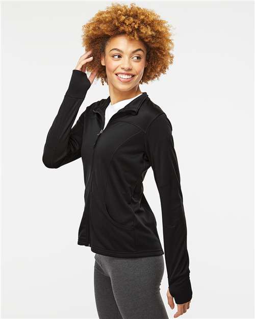 Independent Trading Co. Women's Poly-Tech Full-Zip Track Jacket EXP60PAZ Custom Embroidered Business Logo