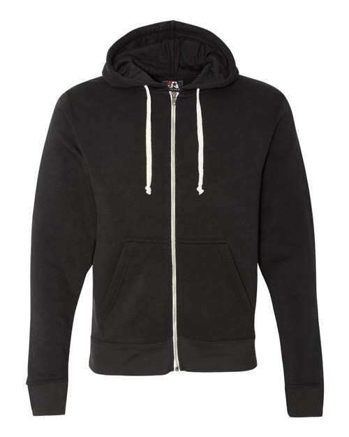 J. America Triblend Full-Zip Hooded Sweatshirt 8872
