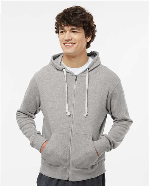 Custom Embroidered J. America Triblend Full-Zip Hooded Sweatshirt 8872