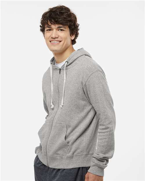 J. America Triblend Full-Zip Hooded Sweatshirt 8872