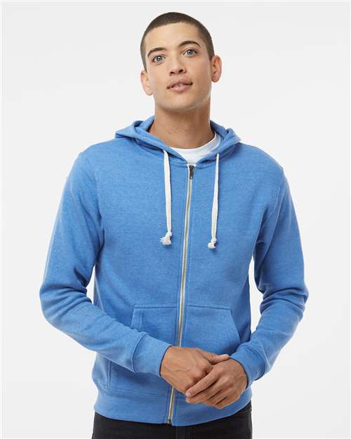 Custom Embroidered J. America Triblend Full-Zip Hooded Sweatshirt 8872