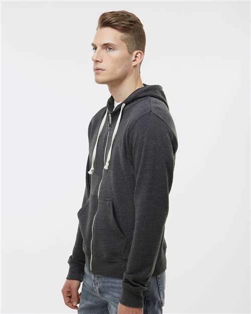 J. America Triblend Full-Zip Hooded Sweatshirt 8872