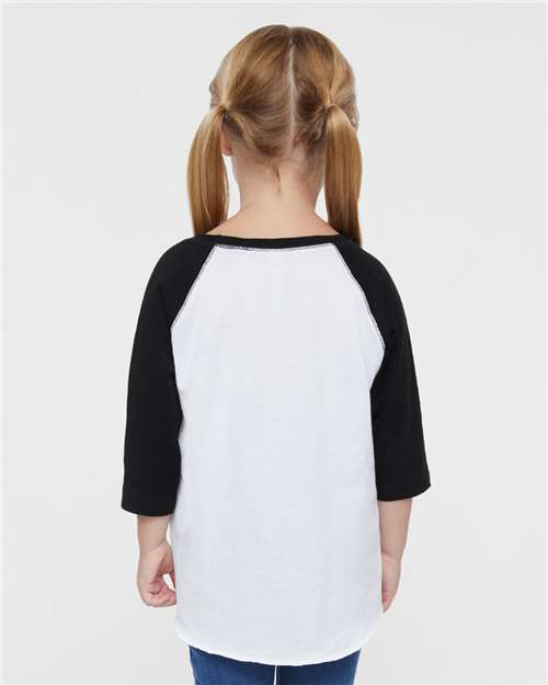 Rabbit Skins Toddler Baseball Fine Jersey Three-Quarter Sleeve Tee 3330