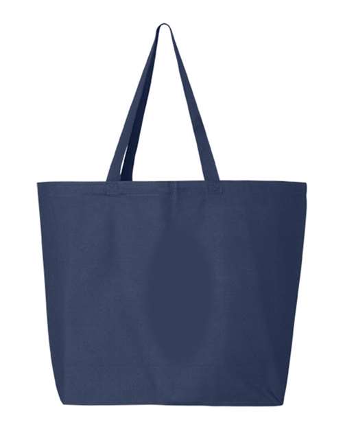 Q-Tees 25L Jumbo Tote Q600 Custom Embroidered Business Logo