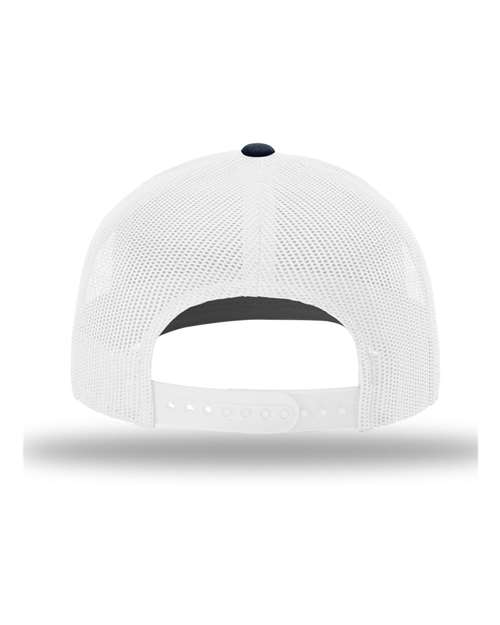 Richardson Snapback Trucker Cap 112 Red/ White/ Heather Grey Custom Embroidered Business Logo