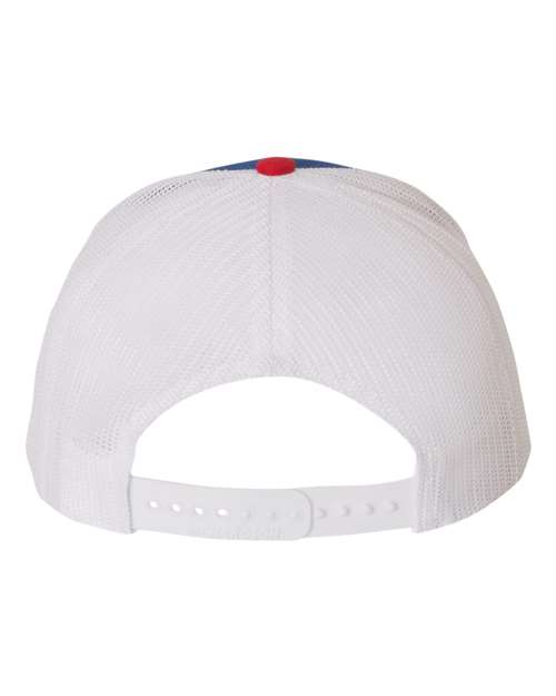 Richardson Snapback Trucker Cap 112 Royal/ White/ Heather Grey Custom Embroidered Business Logo