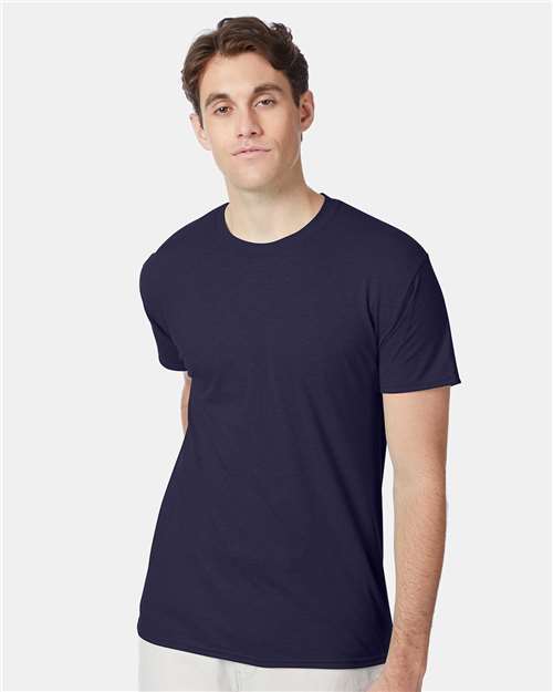 Custom Embroidered Hanes Perfect-T Triblend T-Shirt 42TB Navy Triblend