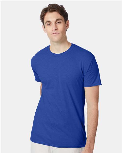 Custom Embroidered Hanes Perfect-T Triblend T-Shirt 42TB Royal Triblend