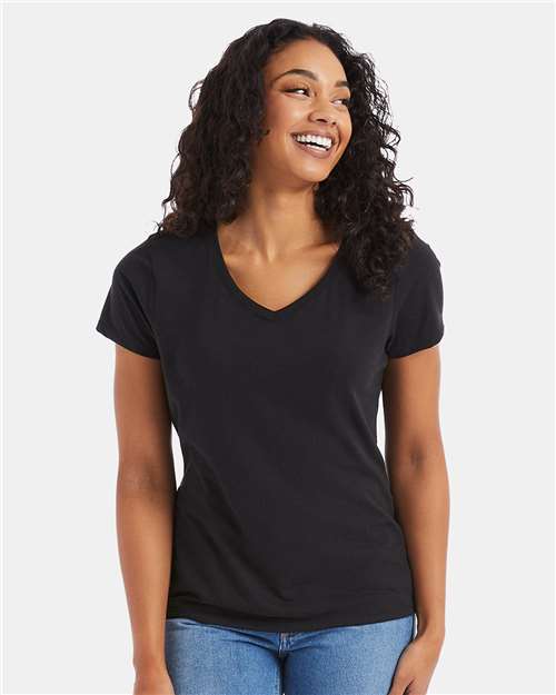 Custom Embroidered Hanes Perfect-T Women’s Triblend V-Neck T-Shirt 42VT