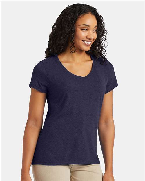 Custom Embroidered Hanes Perfect-T Women’s Triblend V-Neck T-Shirt 42VT
