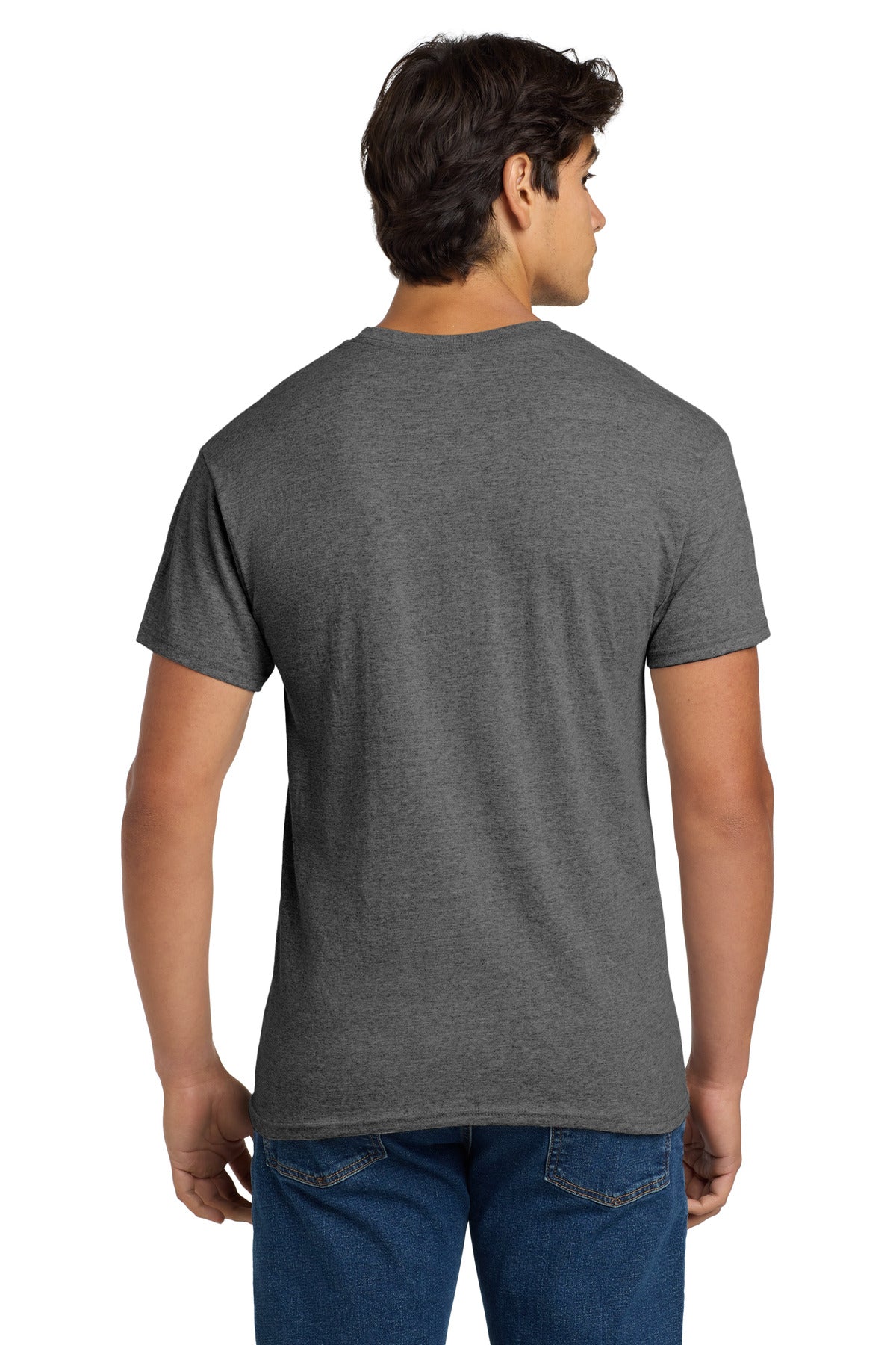 Custom Embroidered Hanes - EcoSmart 50/50 Cotton/Poly T-Shirt. 5170,Oxford Gray