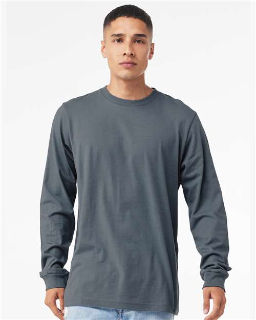 Custom Embroidered BELLA + CANVAS Jersey Long Sleeve Tee 3501 Steel Blue