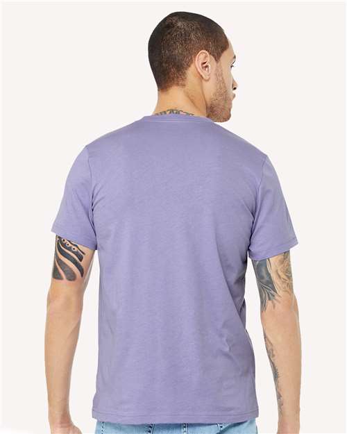 BELLA + CANVAS Jersey Tee 3001 Dark Lavender Custom Embroidered Business Logo