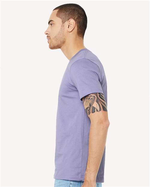 BELLA + CANVAS Jersey Tee 3001 Dark Lavender Custom Embroidered Business Logo