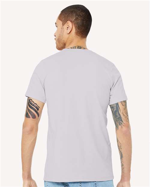 BELLA + CANVAS Jersey Tee 3001 Lavender Dust Custom Embroidered Business Logo