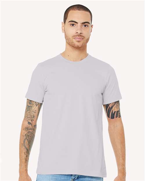 BELLA + CANVAS Jersey Tee 3001 Lavender Dust Custom Embroidered Business Logo