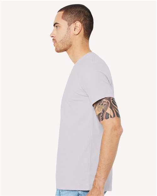 BELLA + CANVAS Jersey Tee 3001 Lavender Dust Custom Embroidered Business Logo