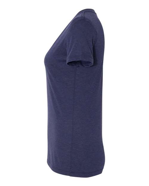 BELLA + CANVAS Triblend V-Neck Short Sleeve Tee 3415 Solid Navy Triblend