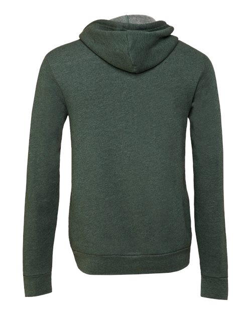 BELLA + CANVAS USA-Made High Visibility Hooded Sweatshirt 3739 Heather Deep Teal Custom Embroidered Business Logo