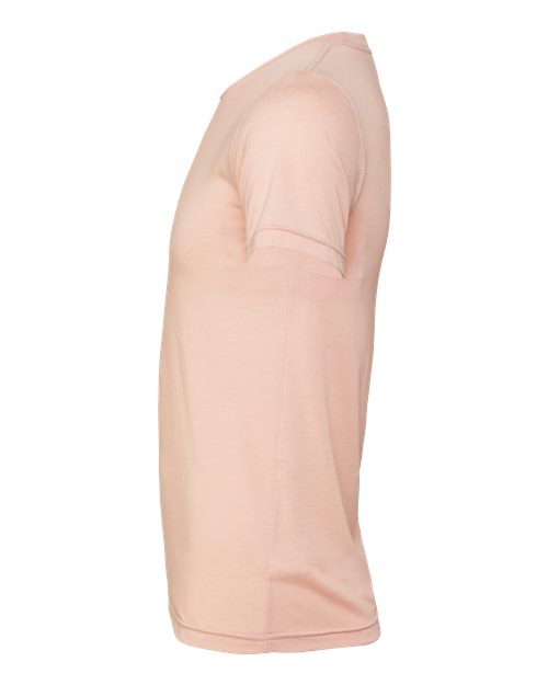 BELLA + CANVAS Triblend Tee 3413 Peach Triblend Custom Embroidered Business Logo