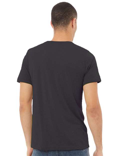 BELLA + CANVAS Triblend Tee 3413 Black Heather Triblend Custom Embroidered Business Logo