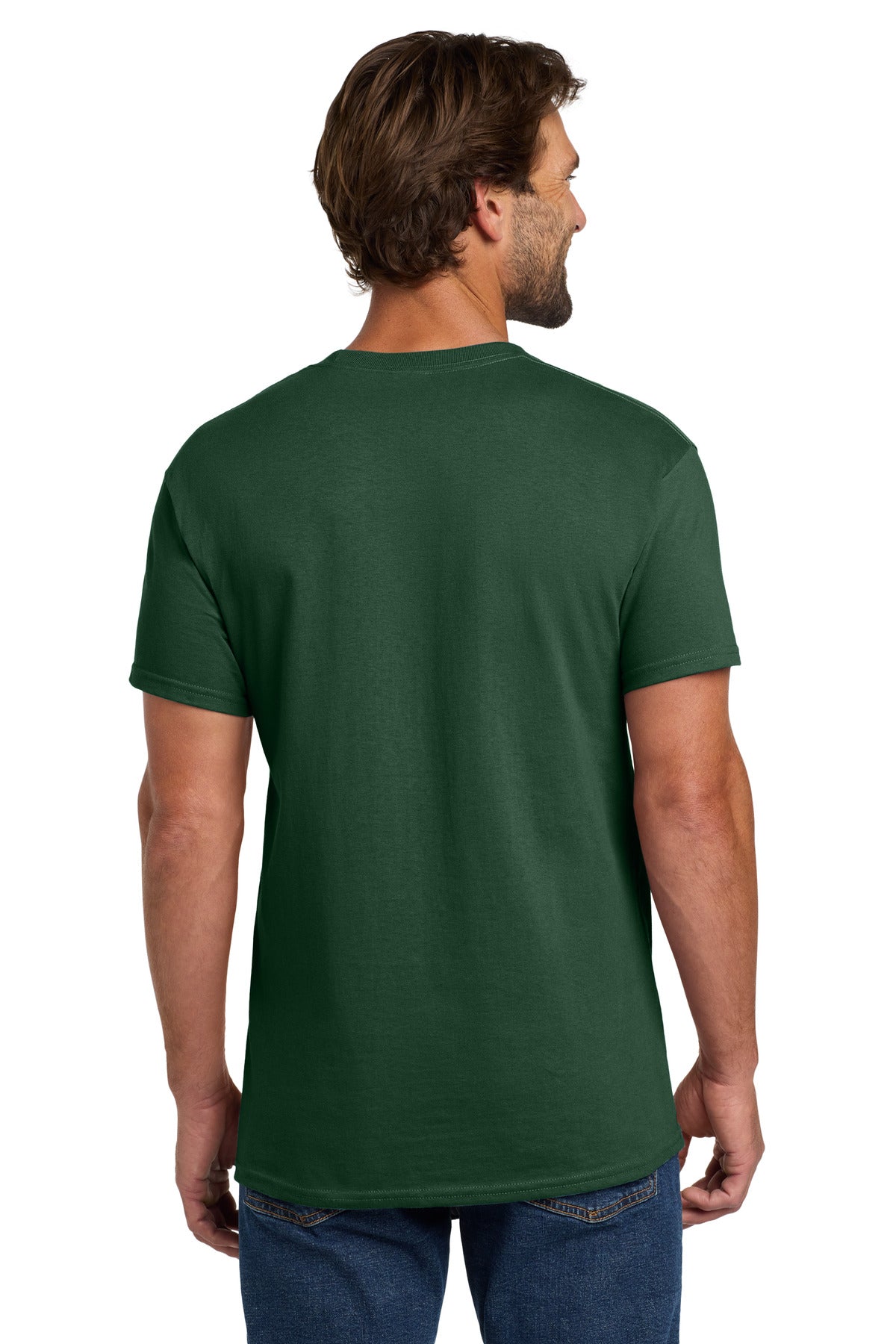 Custom Embroidered Hanes - Essential-T 100% Cotton T-Shirt. 5280,Athletic Dark Green