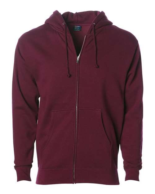 Independent Trading Co. Heavyweight Full-Zip Hooded Sweatshirt IND4000Z Custom Embroidered Business Logo