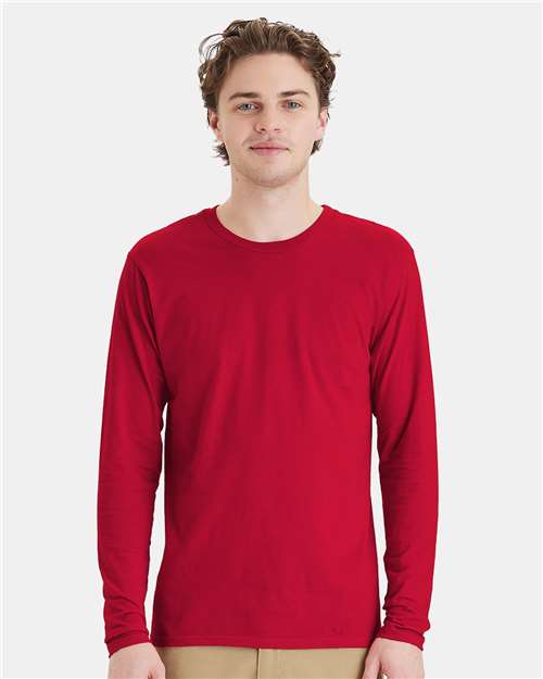 Custom Embroidered Hanes Perfect-T Long Sleeve T-Shirt 498L